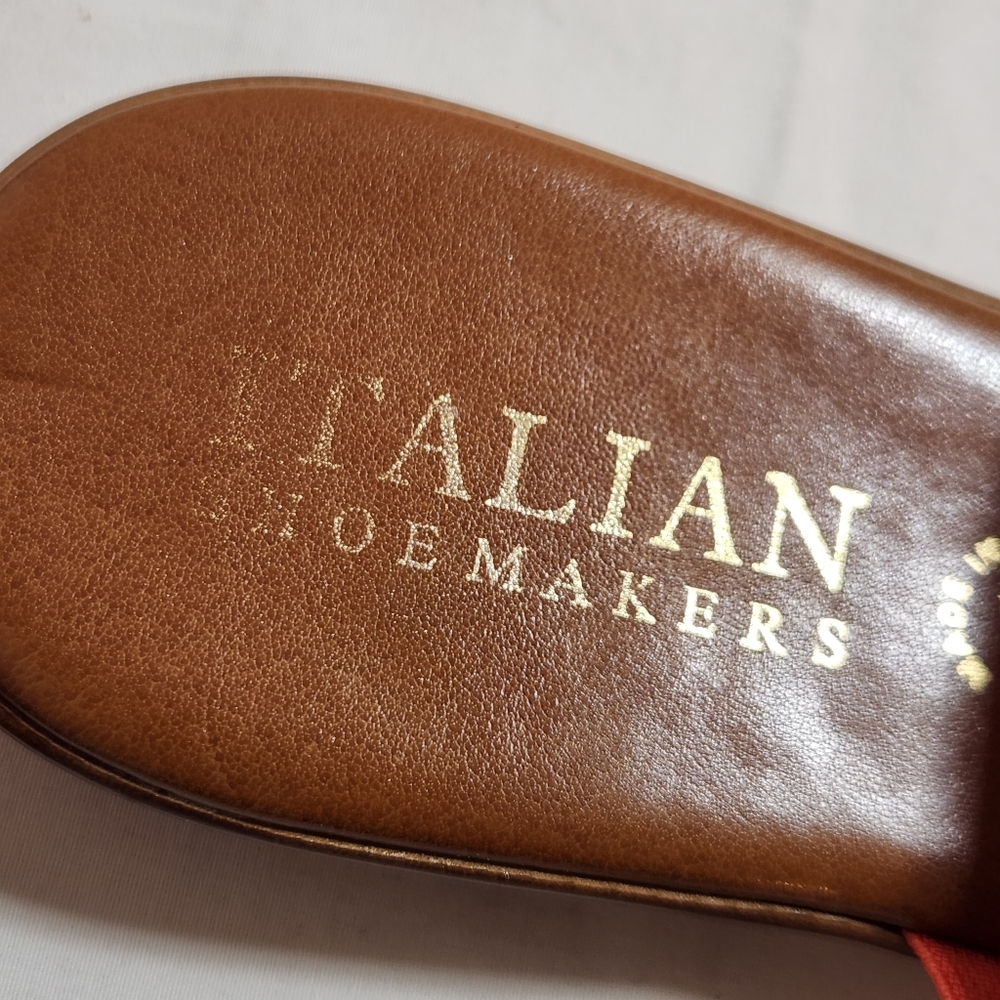 Italian Shoemakers Coral and Brown Sandals Size 10 - Picture 5 of 8